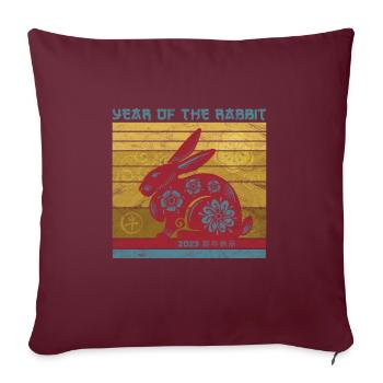 Fête du Nouvel An Bonne Année 2023 - Housse de coussin décorative 45 x 45 cm - bordeaux - Devant