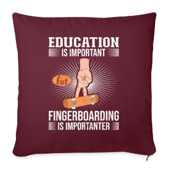 Fingerboard Finger Skateboarding Fingerboarding - Sofakissenbezug 45 x 45 cm - Burgunderrot - Vorne
