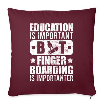 Fingerboard Finger Skateboarding Fingerboarding - Sofakissenbezug 45 x 45 cm - Burgunderrot - Vorne