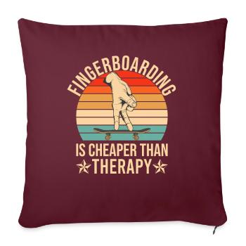Finger Skateboarding Fingerboarding - Sofakissenbezug 45 x 45 cm - Burgunderrot - Vorne