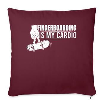 Fingerboard Finger Skateboard Fingerboarding - Housse de coussin décorative 45 x 45 cm - bordeaux - Devant