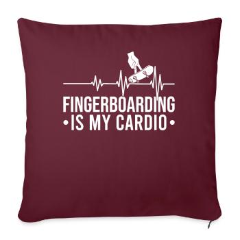 Fingerboard Finger Skateboard Fingerboarding - Housse de coussin décorative 45 x 45 cm - bordeaux - Devant