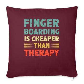 Fingerboard Spruch Fingerboarding - Sofakissenbezug 45 x 45 cm - Burgunderrot - Vorne