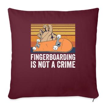 Fingerboard Finger Skateboarding Fingerboarding - Sofakissenbezug 45 x 45 cm - Burgunderrot - Vorne
