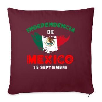 Independencia De Mexico, racines mexicaines - Housse de coussin décorative 45 x 45 cm - bordeaux - Devant