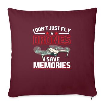 Photographie Drone Caméra Caméra - Housse de coussin décorative 45 x 45 cm - bordeaux - Devant
