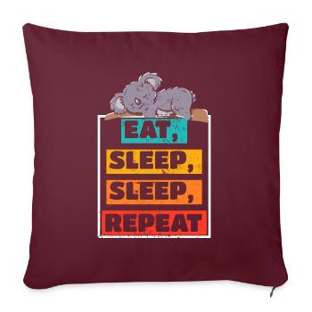 Koala Australie Koala Ours Koala Nourriture pour animaux de compagnie Dormir - Housse de coussin décorative 45 x 45 cm - bordeaux - Devant