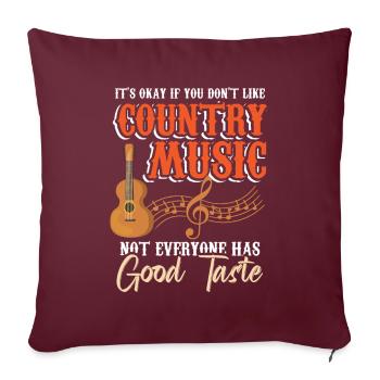 Guitare Folk Chansons Western Music Fan - Housse de coussin décorative 45 x 45 cm - bordeaux - Devant