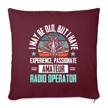 Analyseur radio amateur - Housse de coussin décorative 45 x 45 cm - bordeaux - Devant