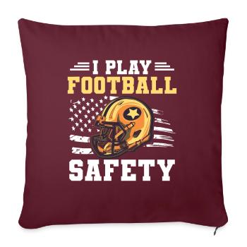 American Football - Sofakissenbezug 45 x 45 cm - Burgunderrot - Vorne