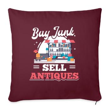 Bazar d’échange Acheter de la ferraille Vendre Antiqui - Housse de coussin décorative 45 x 45 cm - bordeaux - Devant
