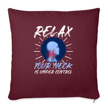 Sensation calmante de la colonne vertébrale Corps du cerveau Le - Housse de coussin décorative 45 x 45 cm - bordeaux - Devant