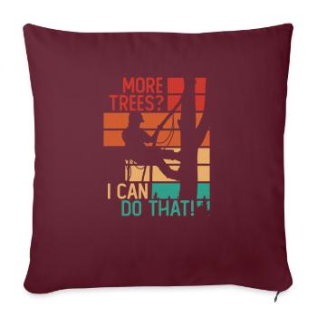 Arbres Forêt Vert Nature Jour de la Terre Amoureux - Housse de coussin décorative 45 x 45 cm - bordeaux - Devant