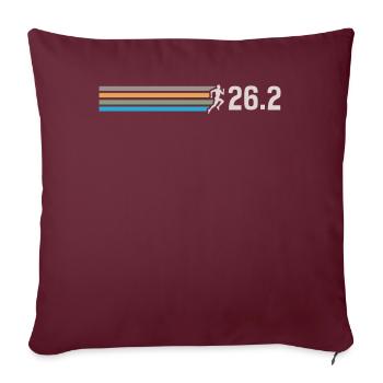 Semi-marathon, marathon, coureur - Housse de coussin décorative 45 x 45 cm - bordeaux - Devant