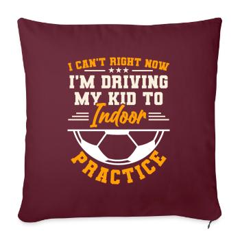 Sports de football en salle - Housse de coussin décorative 45 x 45 cm - bordeaux - Devant