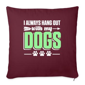 Canine Paw Tierhalter Welpe Hundetrainer - Sofakissenbezug 45 x 45 cm - Burgunderrot - Vorne
