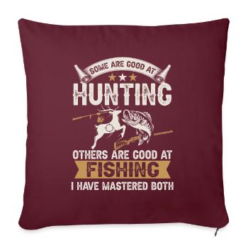 et chasse à l’arc chasse aux bois de pêche - Housse de coussin décorative 45 x 45 cm - bordeaux - Devant