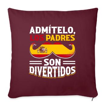 Papa Daddy espagnol Meilleur papa - Housse de coussin décorative 45 x 45 cm - bordeaux - Devant