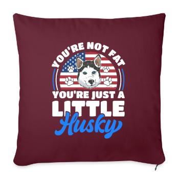 Flag Chiens de traîneau Pet Puppy Dog Love - Housse de coussin décorative 45 x 45 cm - bordeaux - Devant