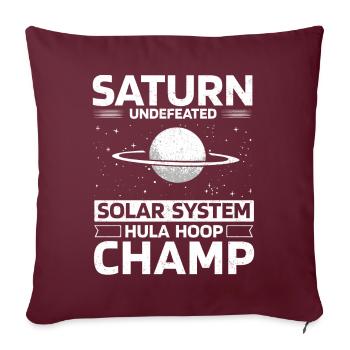 Saturne Planète, Planètes, Univers - Housse de coussin décorative 45 x 45 cm - bordeaux - Devant