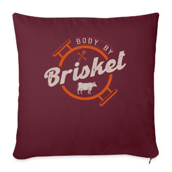 Smokoligist, BBQ, Grill, - Sofakissenbezug 45 x 45 cm - Burgunderrot - Vorne