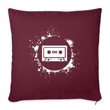 Cassette - Housse de coussin décorative 45 x 45 cm - bordeaux - Devant