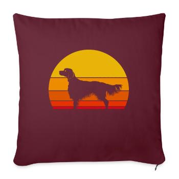 Setter rouge et blanc irlandais - Housse de coussin décorative 45 x 45 cm - bordeaux - Devant