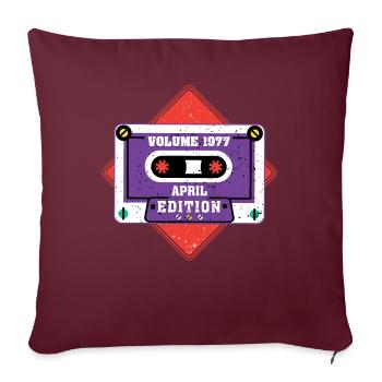 Volume 1977 Édition avril - Housse de coussin décorative 45 x 45 cm - bordeaux - Devant