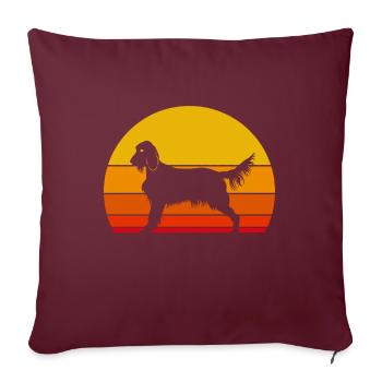 Setter irlandais - Housse de coussin décorative 45 x 45 cm - bordeaux - Devant