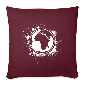 Le globe terrestre - Housse de coussin décorative 45 x 45 cm - bordeaux - Devant