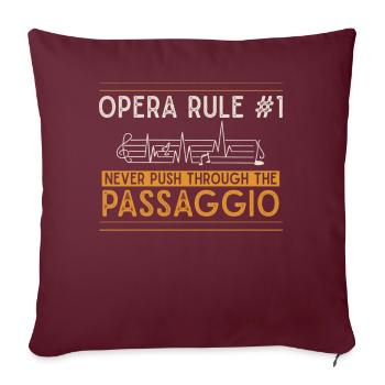 Chanteur d’opéra, voix, opéra - Housse de coussin décorative 45 x 45 cm - bordeaux - Devant