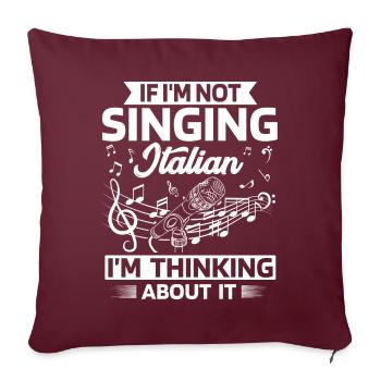 Chanteur d’opéra, voix, opéra - Housse de coussin décorative 45 x 45 cm - bordeaux - Devant