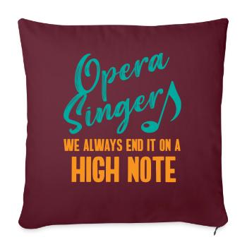 Chanteur d’opéra, voix, opéra - Housse de coussin décorative 45 x 45 cm - bordeaux - Devant