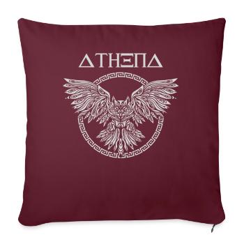 Athena Griechische Mythologie - Sofakissenbezug 45 x 45 cm - Burgunderrot - Vorne