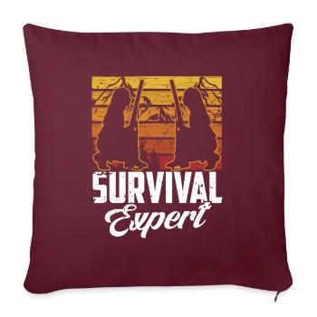Survival Expert - Sofakissenbezug 45 x 45 cm - Burgunderrot - Vorne