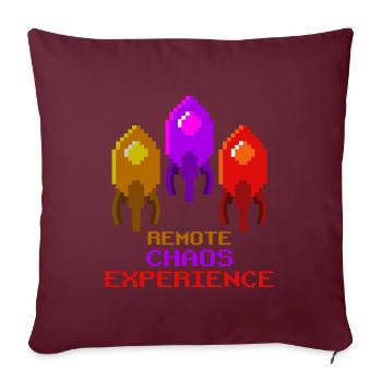Remote chaos experience - Sofakissenbezug 45 x 45 cm - Burgunderrot - Vorne