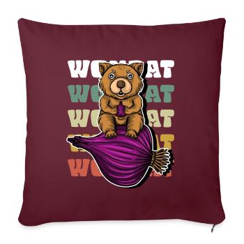 Wombat Oignon - Wombat-Zwiebel - Housse de coussin décorative 45 x 45 cm - bordeaux - Devant