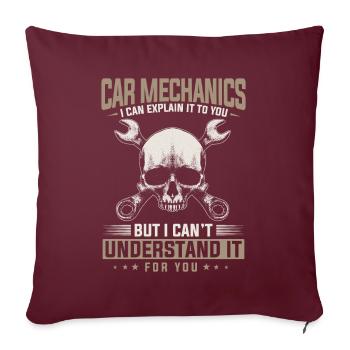 Mécanicien automobile, mécanicien, mécanicien automobile - Housse de coussin décorative 45 x 45 cm - bordeaux - Devant