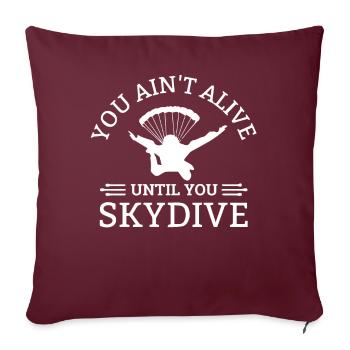 Parachutisme, Parachutisme - Housse de coussin décorative 45 x 45 cm - bordeaux - Devant