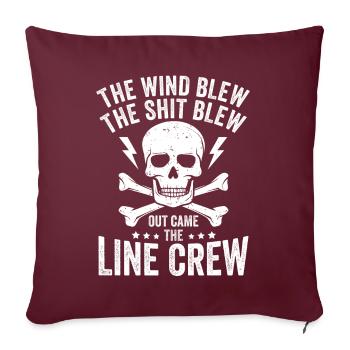 Drôle d’électricien haute tension disant électricité - Housse de coussin décorative 45 x 45 cm - bordeaux - Devant