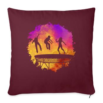 Trampolin - Sofakissenbezug 45 x 45 cm - Burgunderrot - Vorne
