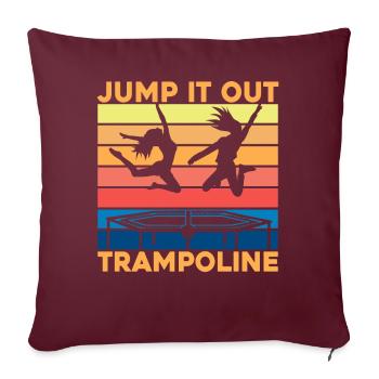 Jump it out Trampoline - Housse de coussin décorative 45 x 45 cm - bordeaux - Devant