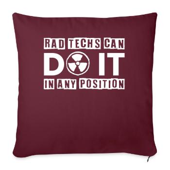 Radiologue, radiologue, technologue en radiologie - Housse de coussin décorative 45 x 45 cm - bordeaux - Devant
