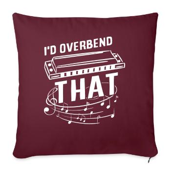 Harmoniciste, Unny harmonica - Housse de coussin décorative 45 x 45 cm - bordeaux - Devant