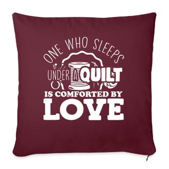 Quilting, tricot, couture, courtepointe - Housse de coussin décorative 45 x 45 cm - bordeaux - Devant