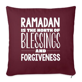 Ramadan-Feier, Muslimischer Feiertag - Sofakissenbezug 45 x 45 cm - Burgunderrot - Vorne