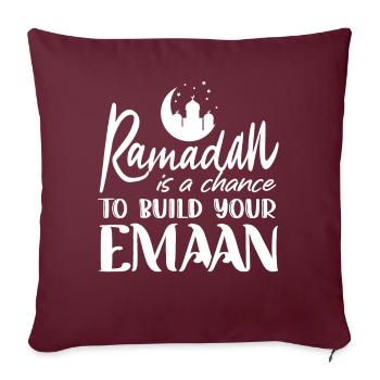Ramadan-Feier, Muslimischer Feiertag - Sofakissenbezug 45 x 45 cm - Burgunderrot - Vorne