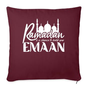 Ramadan-Feier, Muslimischer Feiertag - Sofakissenbezug 45 x 45 cm - Burgunderrot - Vorne