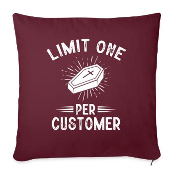 Salons funéraires, Salons funéraires - Housse de coussin décorative 45 x 45 cm - bordeaux - Devant