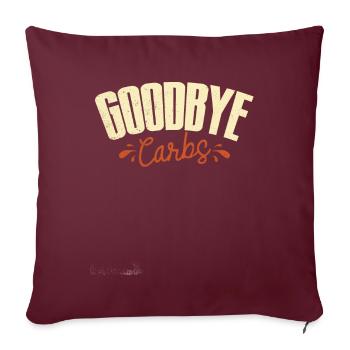 Régime Keto, régime sans glucides, céto - Housse de coussin décorative 45 x 45 cm - bordeaux - Devant